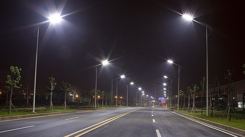 LED lighting on the road